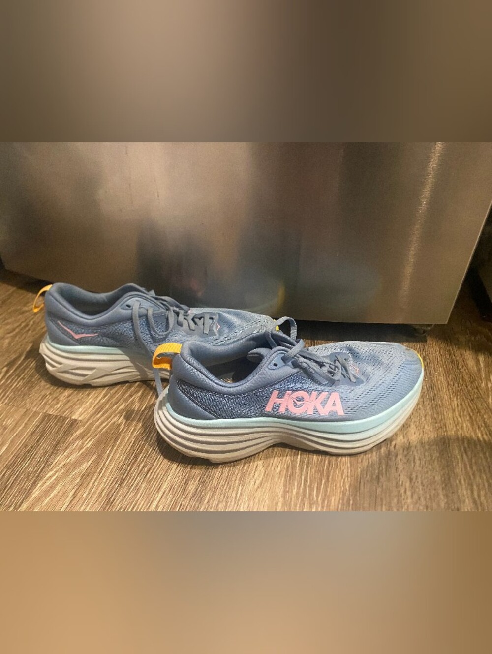Hoka One One Bondi 8 Blue Shadow/Dusk Running Shoe's Women's Size 9.5B